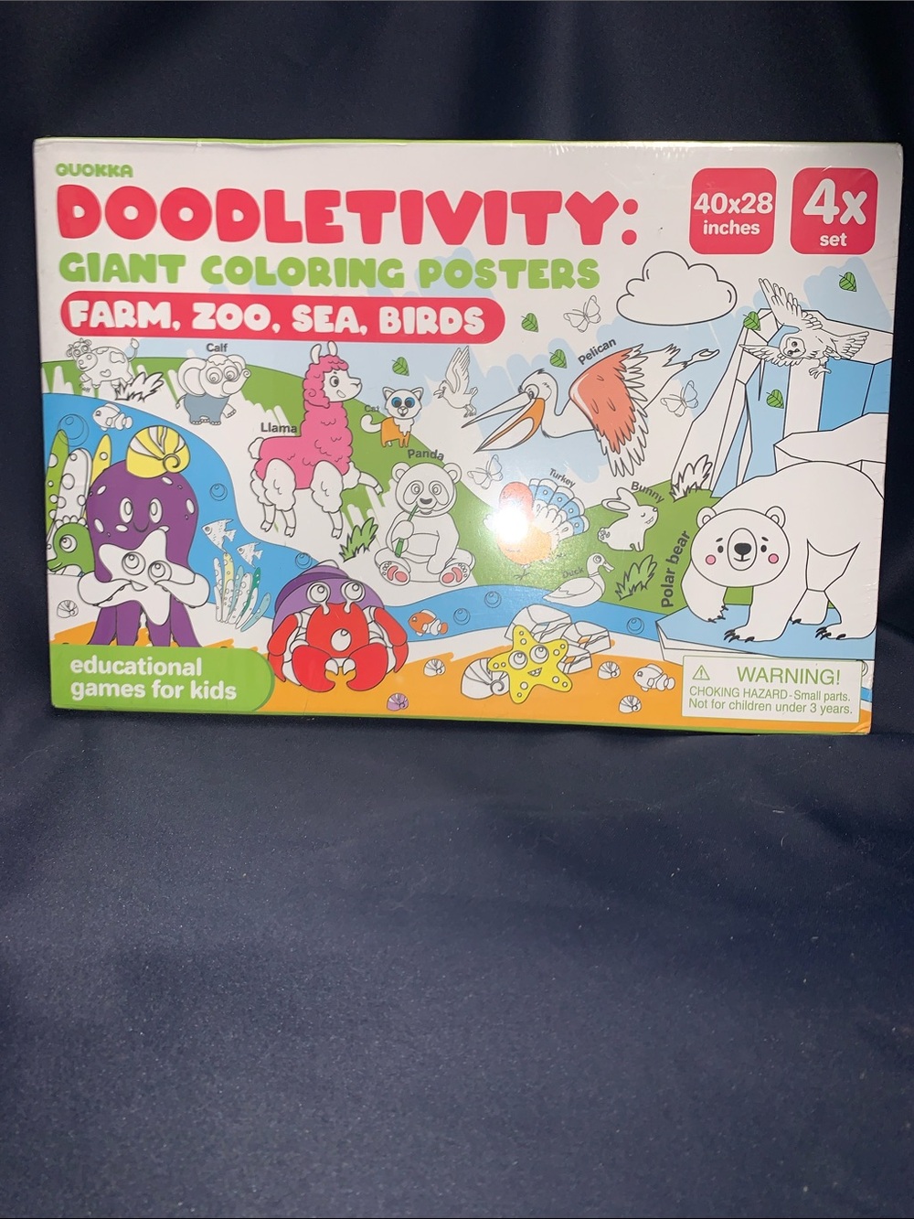 Doodletivity Giant Coloring Posters - Multicolor